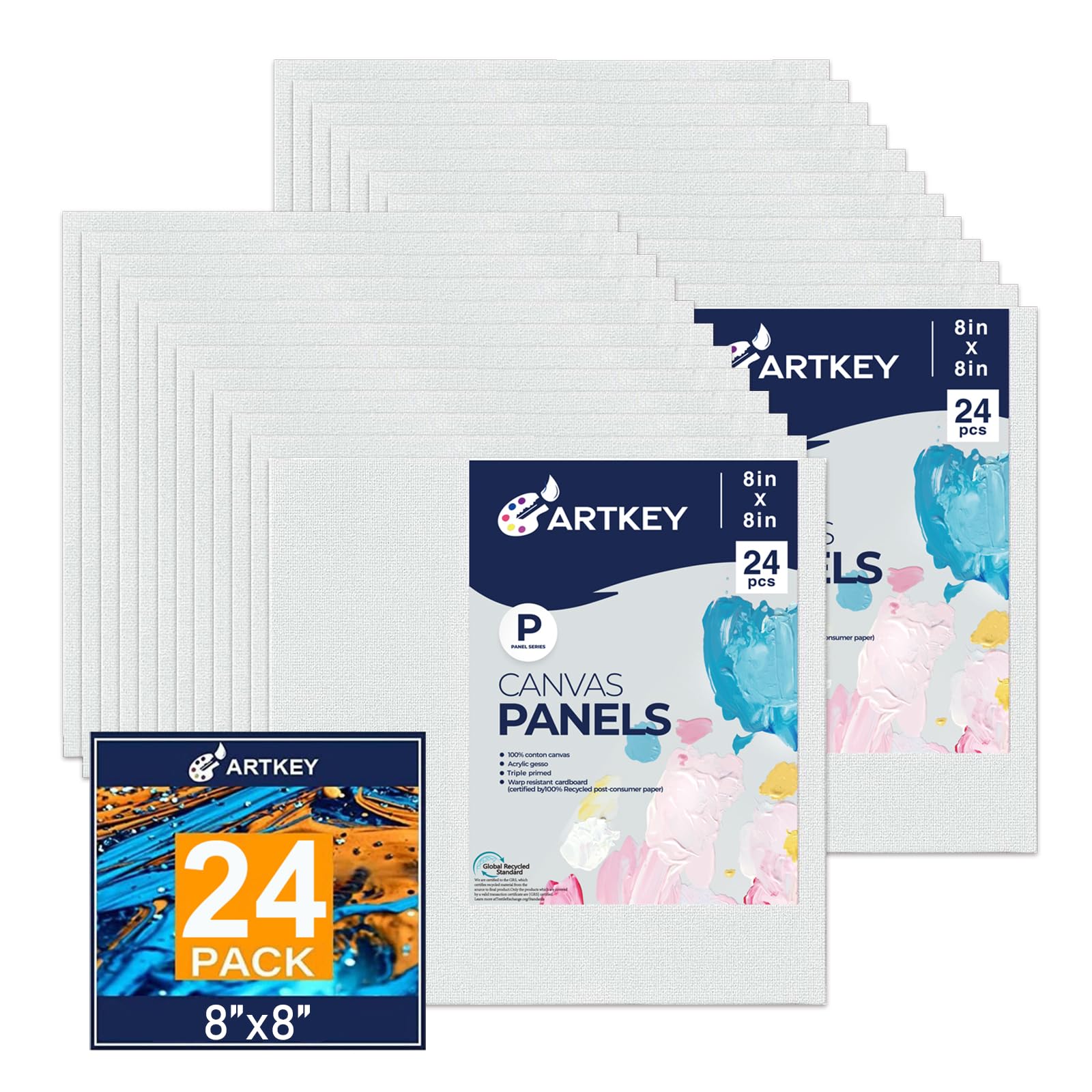 Artkey 8x8 square canvas panels | Mubboo