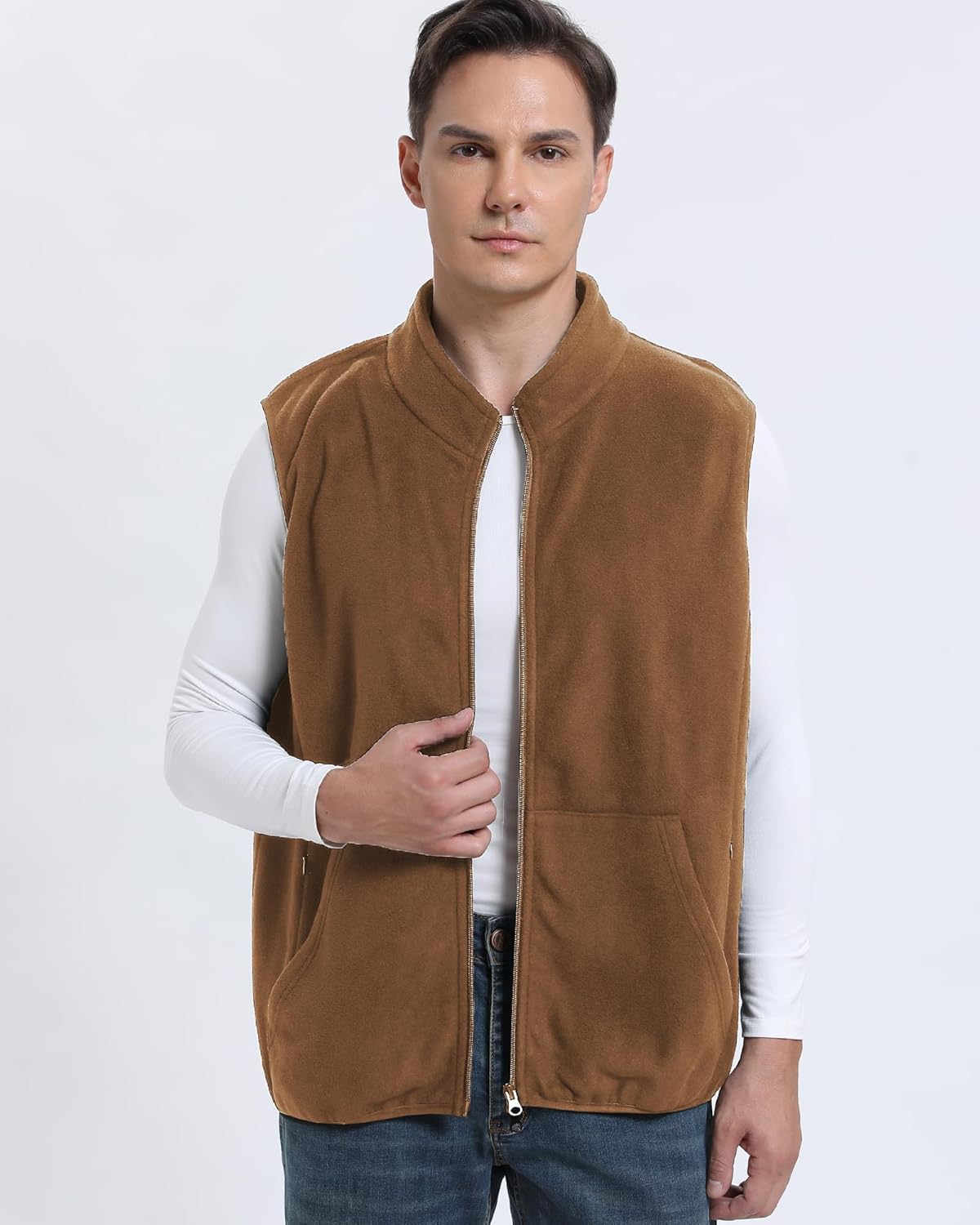 Argstar Polar Fleece Vest Men, Warm & Lightweight Casual Outdoor Full-Zip Vest with Pockets (S-2XL) - Image 8