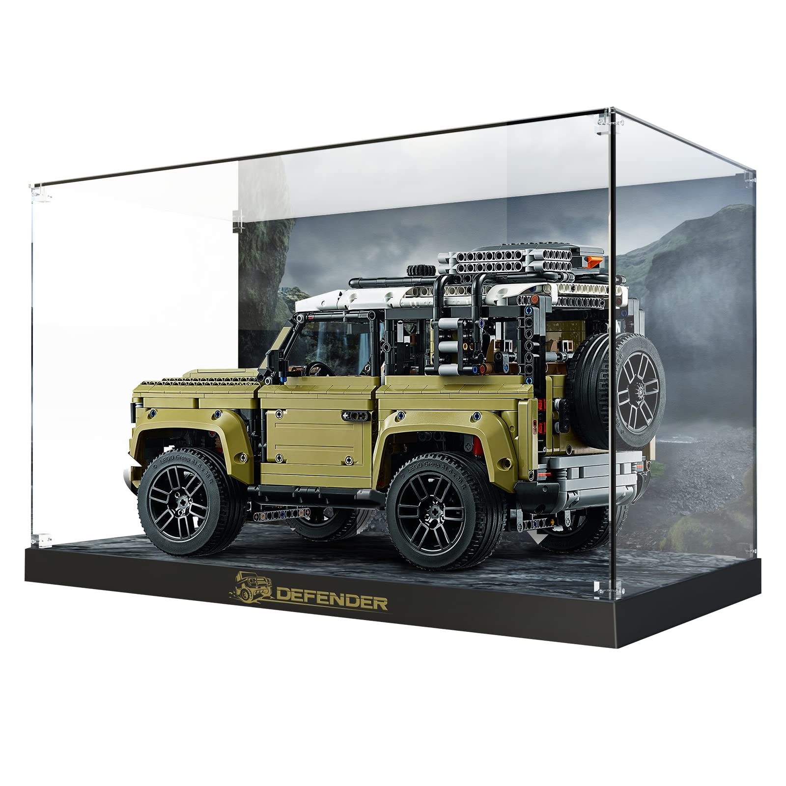 PIPART Acrylic Display Case for Lego 42110 Land Rover Defender, Display Case ONLY, Lego Model NOT Included