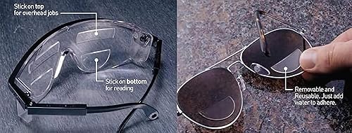 Miniatura 3 de Calabria Hydrotac OPTX 2020 Stick On BiFocal Lenses +3.00 - Adhesivos adhesivos bifocales reutilizables para hombre y mujer