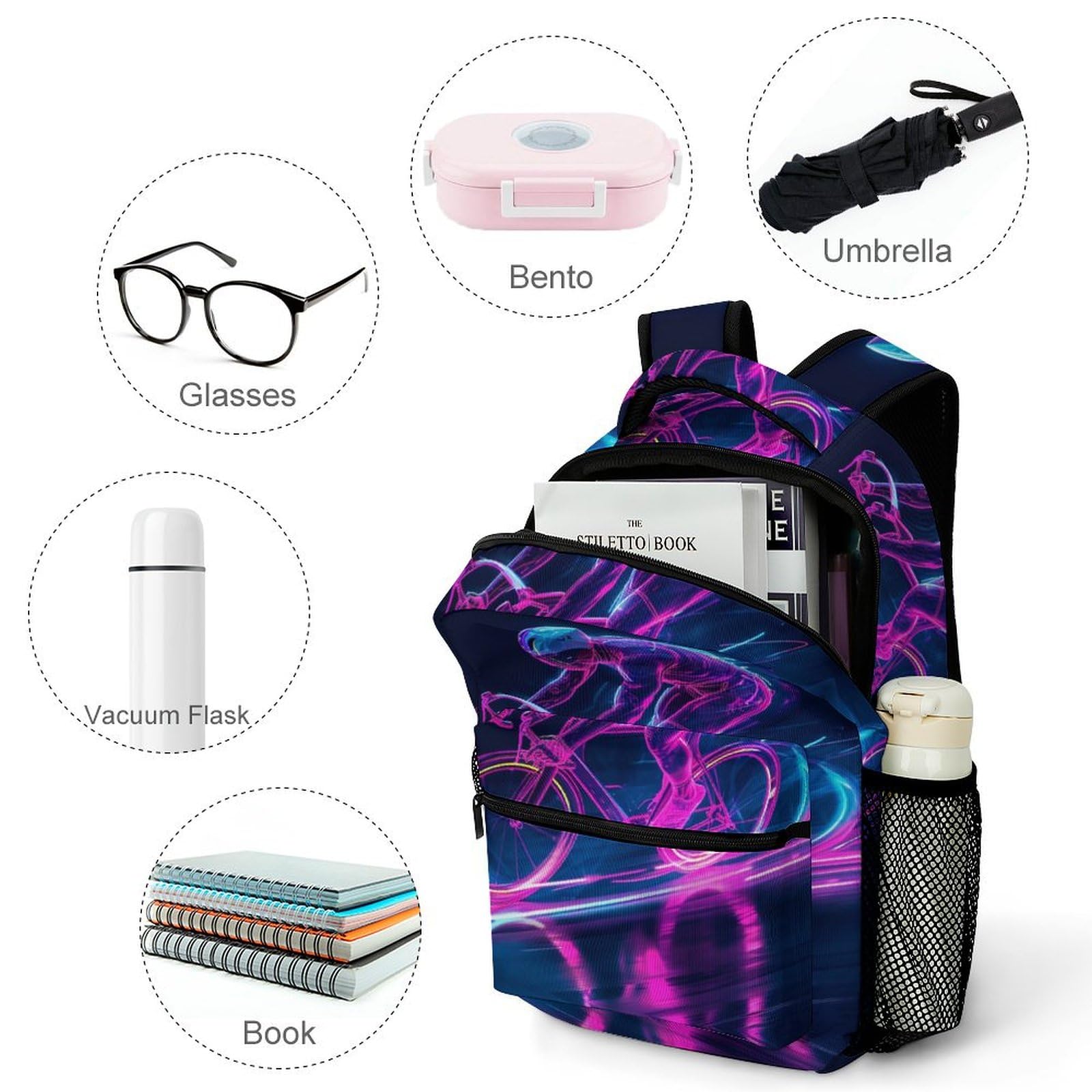 Bicicleta de montaña Mochila Escolar Primaria Transporte Morral Con Bolsillos Laterales Mochila Escuela Mochila Infantil De Gran Capacidad Primaria Pequeña Guardería Mochila One Size