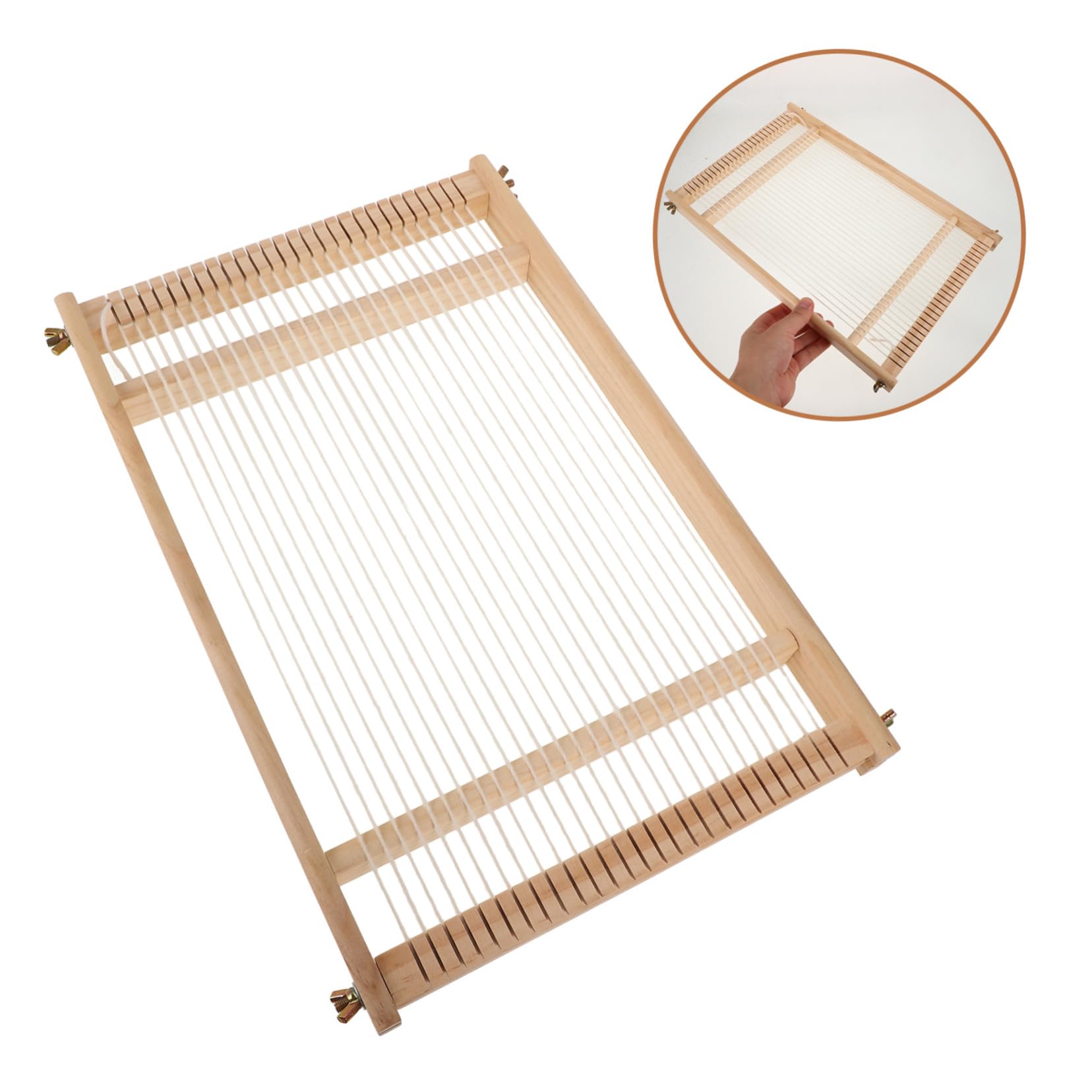 Ipetboom Telar Manual de Madera Herramienta de Tejido DIY para Principiantes y Niños, Fácil Montaje y Uso Versátil en Clases de Manualidades