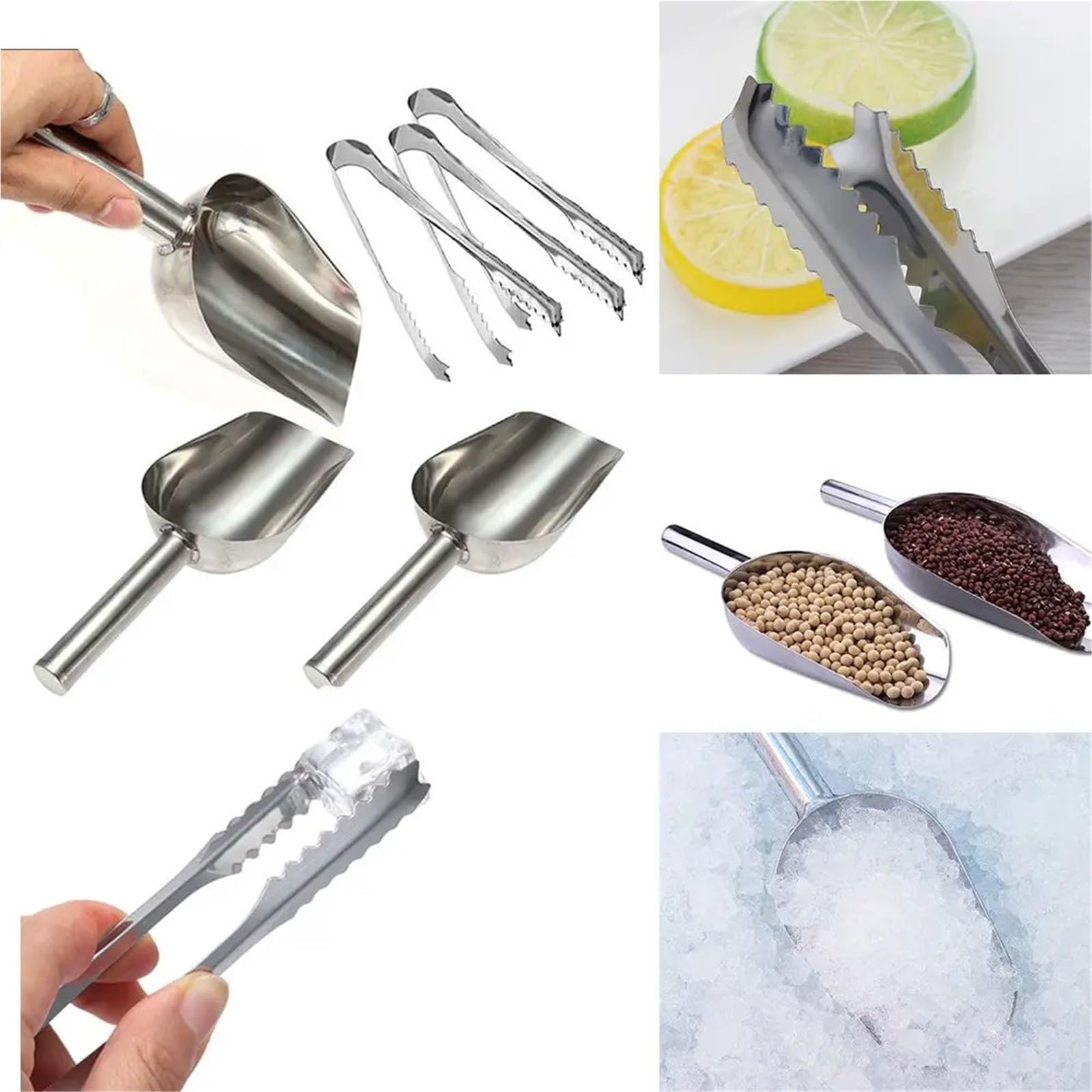 Pala de hielo acero inoxidable multifunción 6 piezas Para Bar