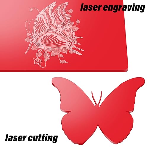 Miniatura 6 de Creality Hojas acrílicas brillantes y opacas coloridas, hoja de plástico de 8 x 8 pulgadas con grosor de 18 pulgadas, 10 piezas en blanco acrílicas