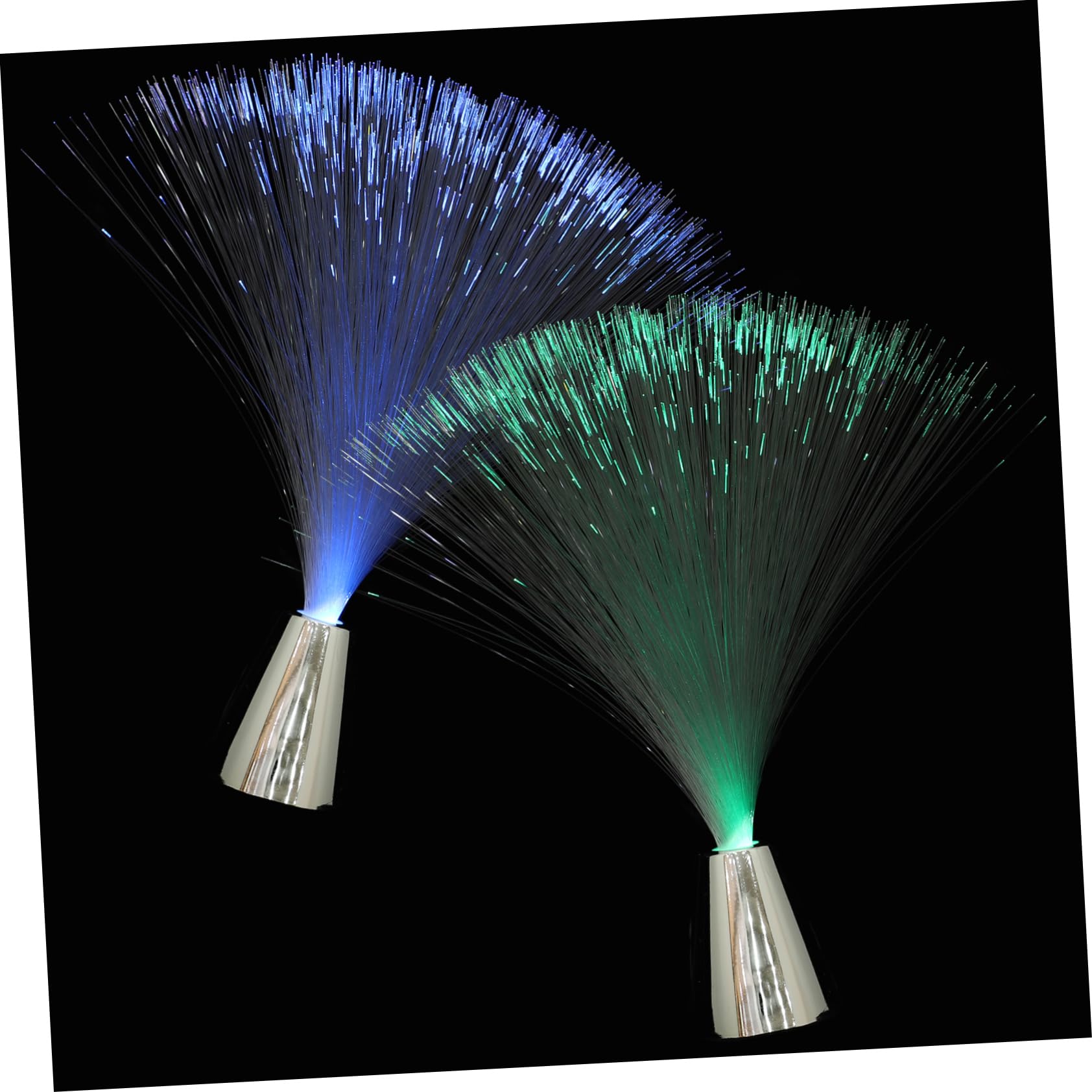 Angoily 2pcs Color Changing Led Fiber Optic Lamp Decorative Light for Weddings Christmas and Home Decor Battery Operated Creates Romantic Atmosphere Colorful Led Effects