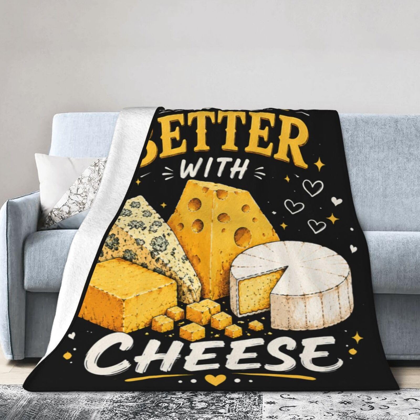 jamie world Cheese Throw Blanket 50"x40"