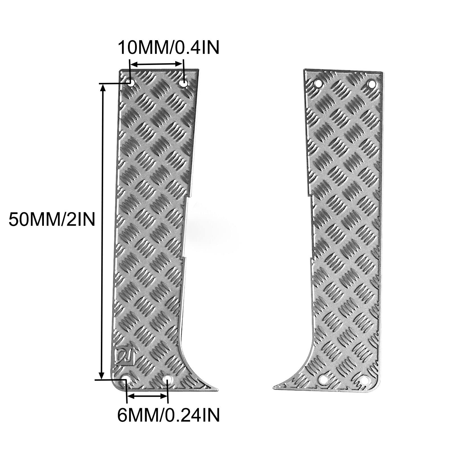 TECKEEN 1 Set RC Car Metal Side Pedal Decorative Plate for FMS FCX24 Wagon 1/24