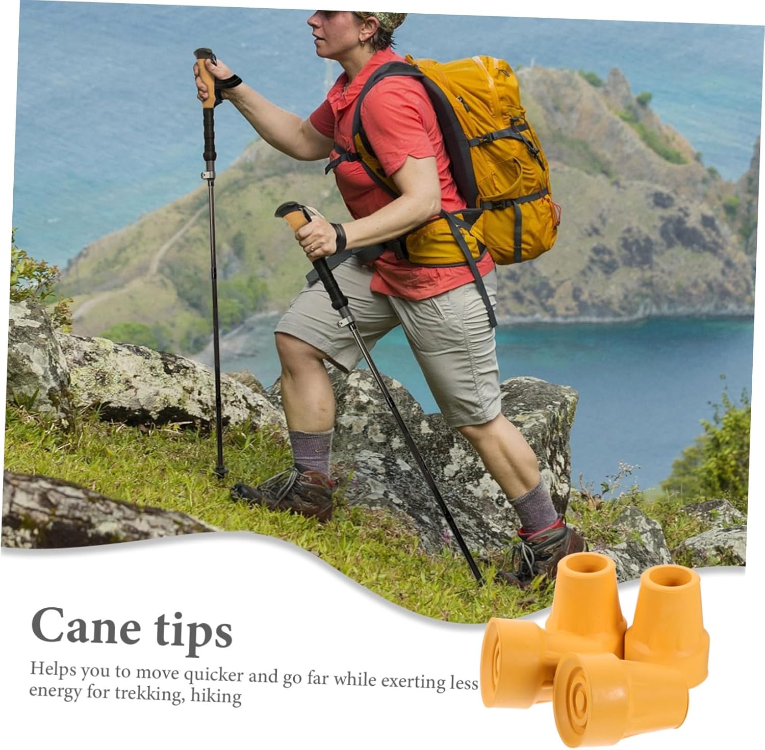 NOLITOY 12pcs Non-Slip Crutch Tips Replacement for Walking Poles Cane Tips for Hiking