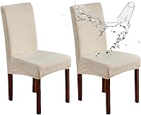 Vista 20 de Fundas Impermeables para Sillas de Comedor, Fundas para Sillas de Comedor Elásticas Parsons Fundas para Sillas, para Comedor Cocina Protector