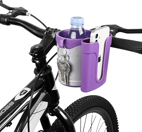 Miniatura 6 de Accmor Portavasos para bicicleta 3 en 1 con soporte para teléfono celular y llaves, soportes para botellas de agua para bicicleta, portavasos