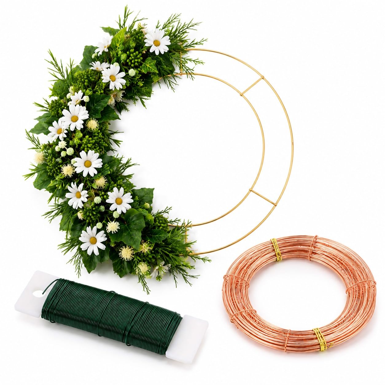 20 Pcs 14 Inch Wreath Ring, Metal Wire Wreath Frame for Wreath Making Supplies Floral Craft, DIYs & Front Door Décor | Wreath Base for New Year Birthday Valentines & Christmas Wreath Making Kit.