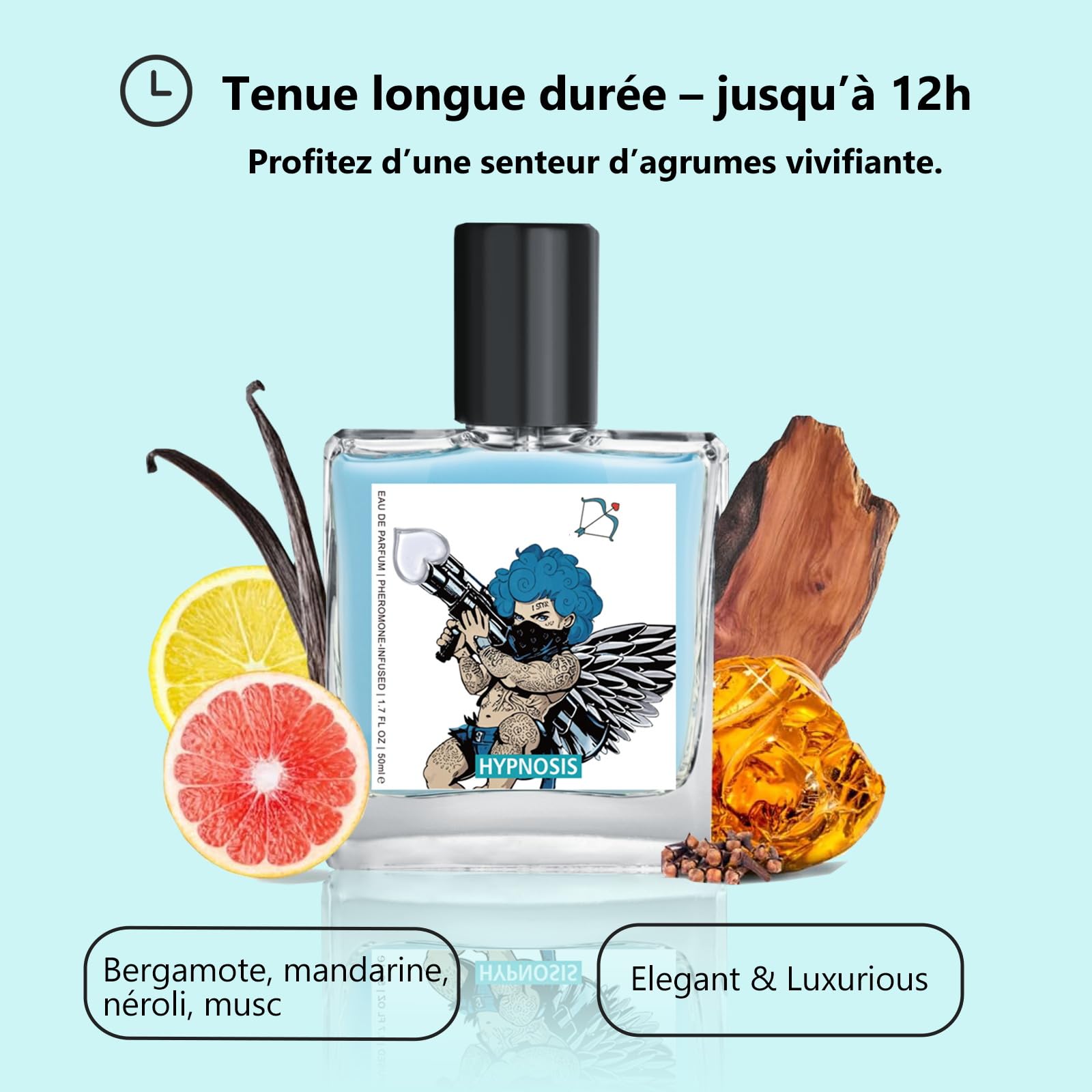 Parfum Homme, Nouvelle formule améliorée 3.0 – Frais et longue tenue, Parfum Pheromone Pour Homme, Plus de charisme et de rayonnement, 50ml