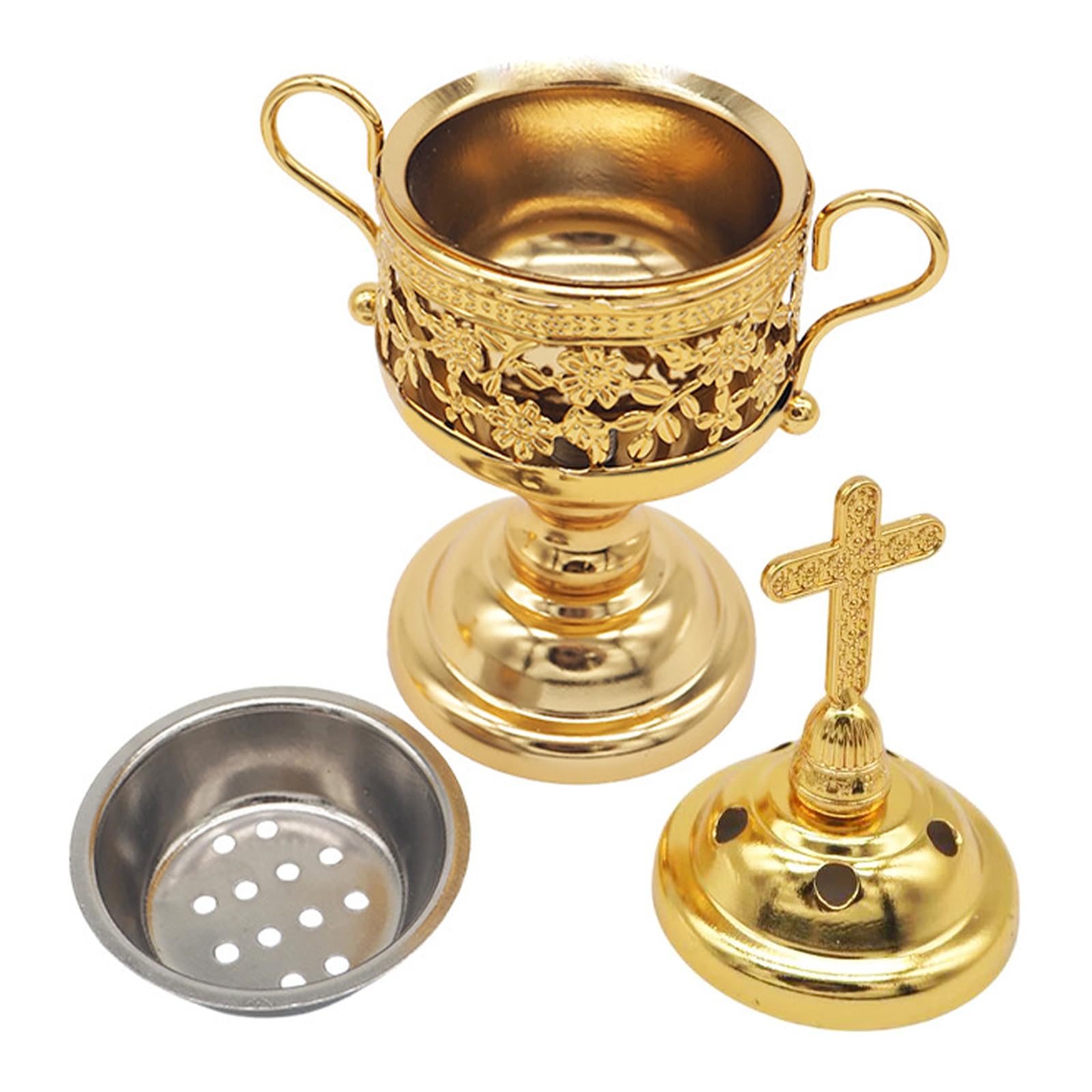 Incenses Holder, Frankincense Charcoals Burners, Bakhoors Incensed Censers for Aromatherapys, Home Decors Frankincense Metal