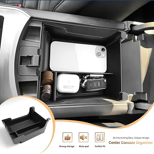 Miniatura 6 de YEE PIN Bandeja organizadora de consola central para Ford Edge 2024 2021-2024 Ford Edge SESELST-LineTitanioST, organizador de consola media, bandeja