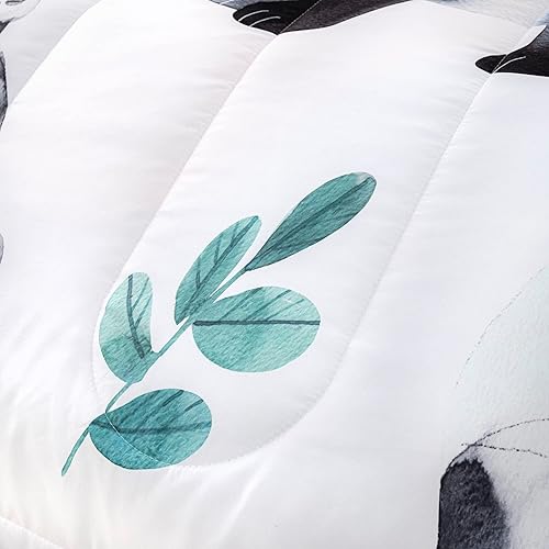 Miniatura 36 de CVHOUSE Juego de ropa de cama con diseño de panda, juego de edredón individual con panda y 2 fundas de almohada, lindo juego de colcha kawaii