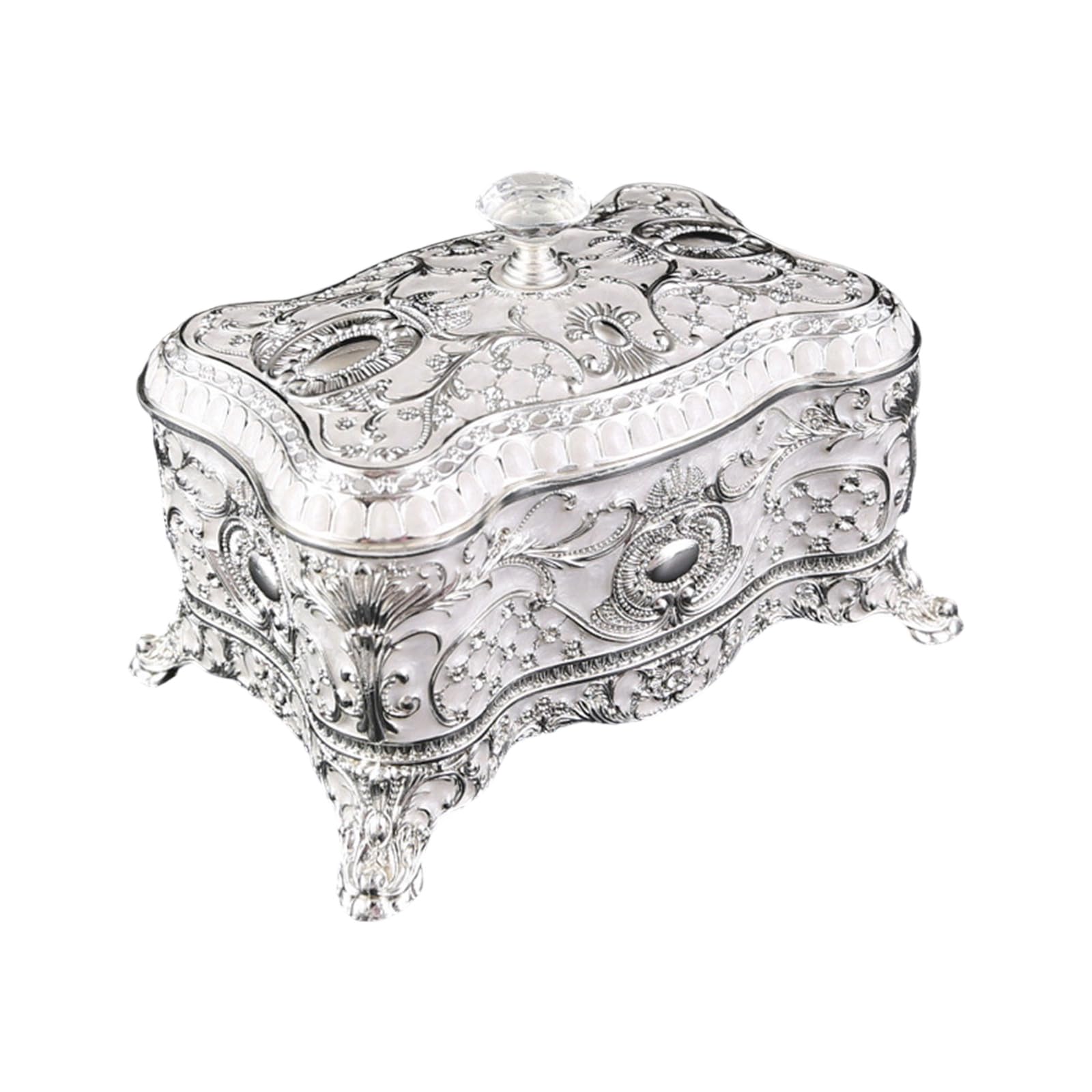 RGYBAO Storage Case Rose Themed Jewelry Displaying Organizers Chest for Earrings Necklaces Rings Decorative Display Box