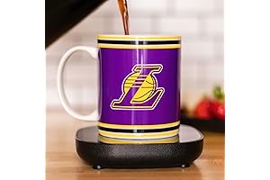 Uncanny Brands NBA Los Angeles Lakers Mug and Mug Warmer - Team Logo and Colors