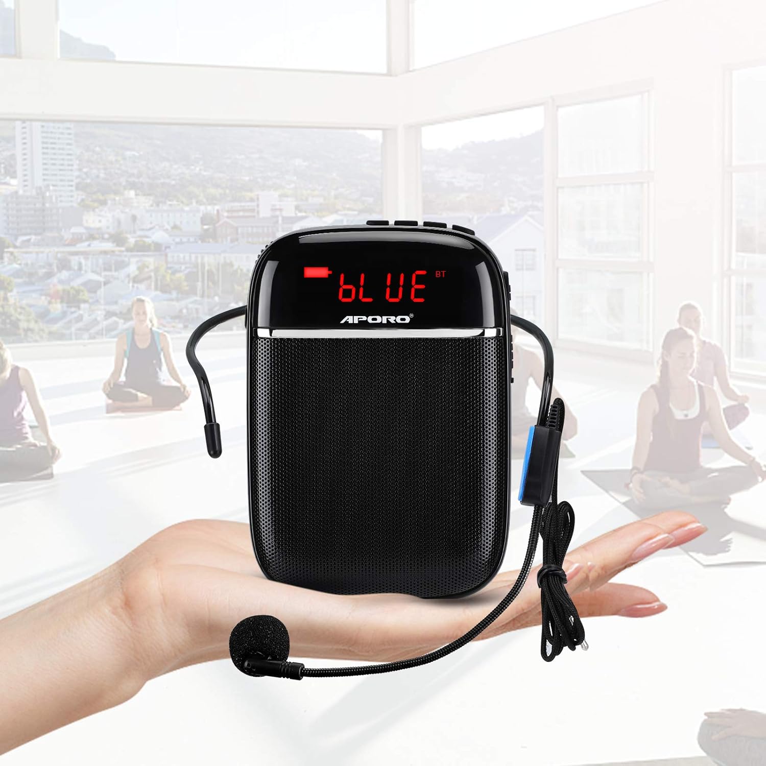 Voice Amplifier with Microphone Headset,15W Portable Rechargeable