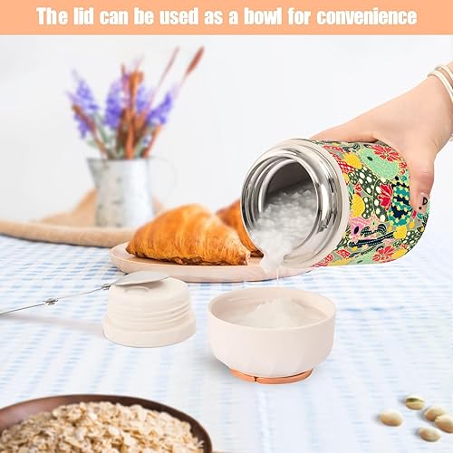 Miniatura 6 de Vibrant Cactus Food Jar with Spoon Stainless Steel Vacuum Insulated Food Container 17 oz Food Thermos for Adults