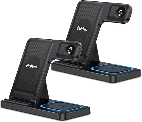 Miniatura 9 de DUMTERR Cargador inalámbrico 3 en 1 para iPhone 1514131211ProMaxXS, estación de carga inalámbrica para dispositivos Apple, soporte de carga para