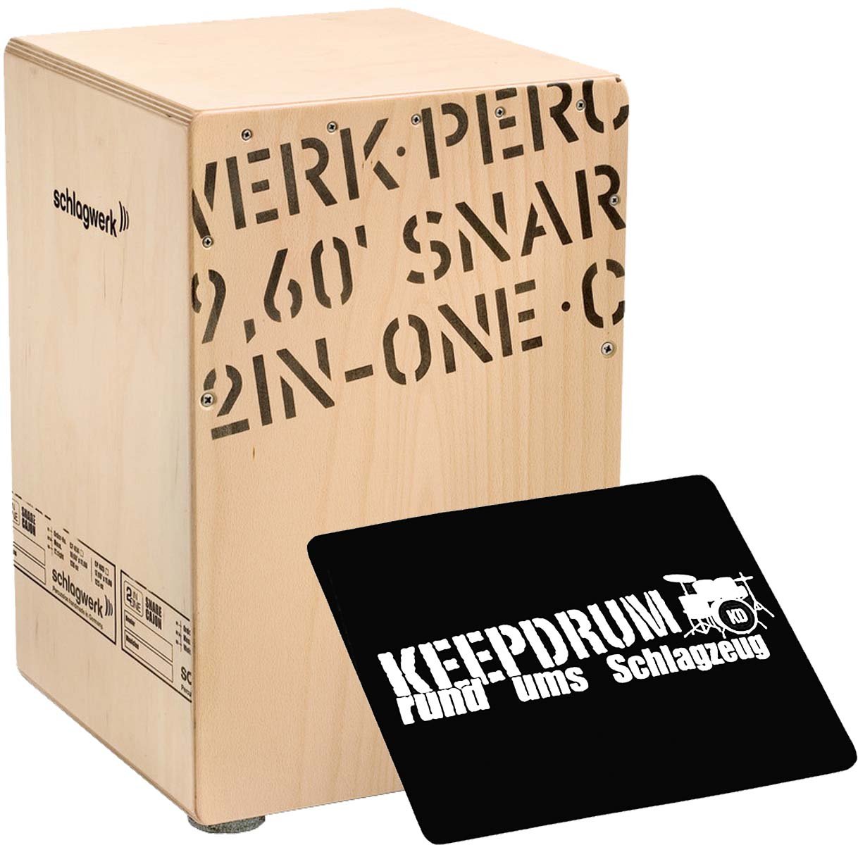 SCHLAGWERK CP 403 2inOne Snare Cajon with Keepdrum Pad Seat Cover