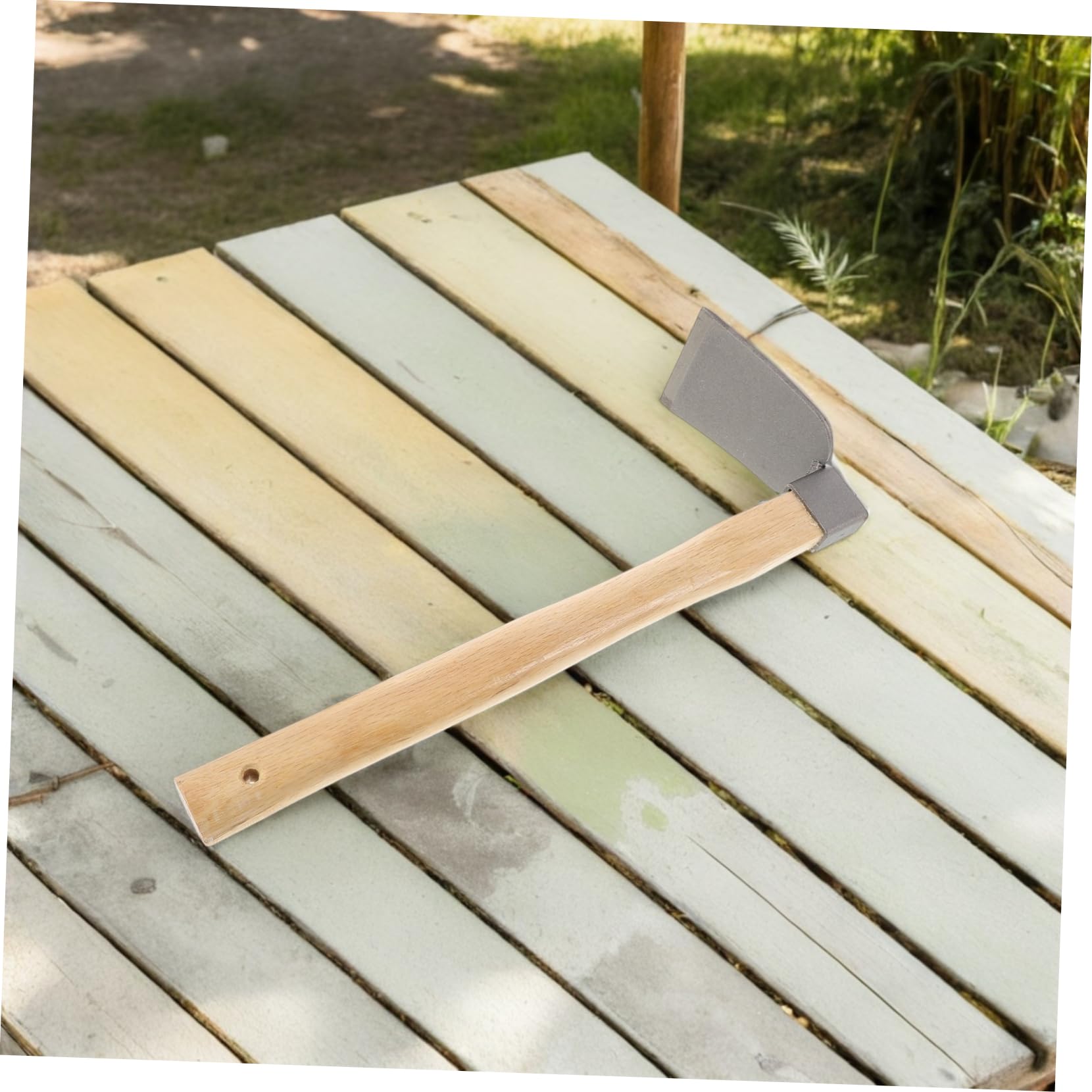 Lurrose 2 Pezzi Zappe da Giardinaggio con Legno Utensile Manuale per Diserbo Piantagione e Coltivazione del per Giardinaggio e Paesaggistica