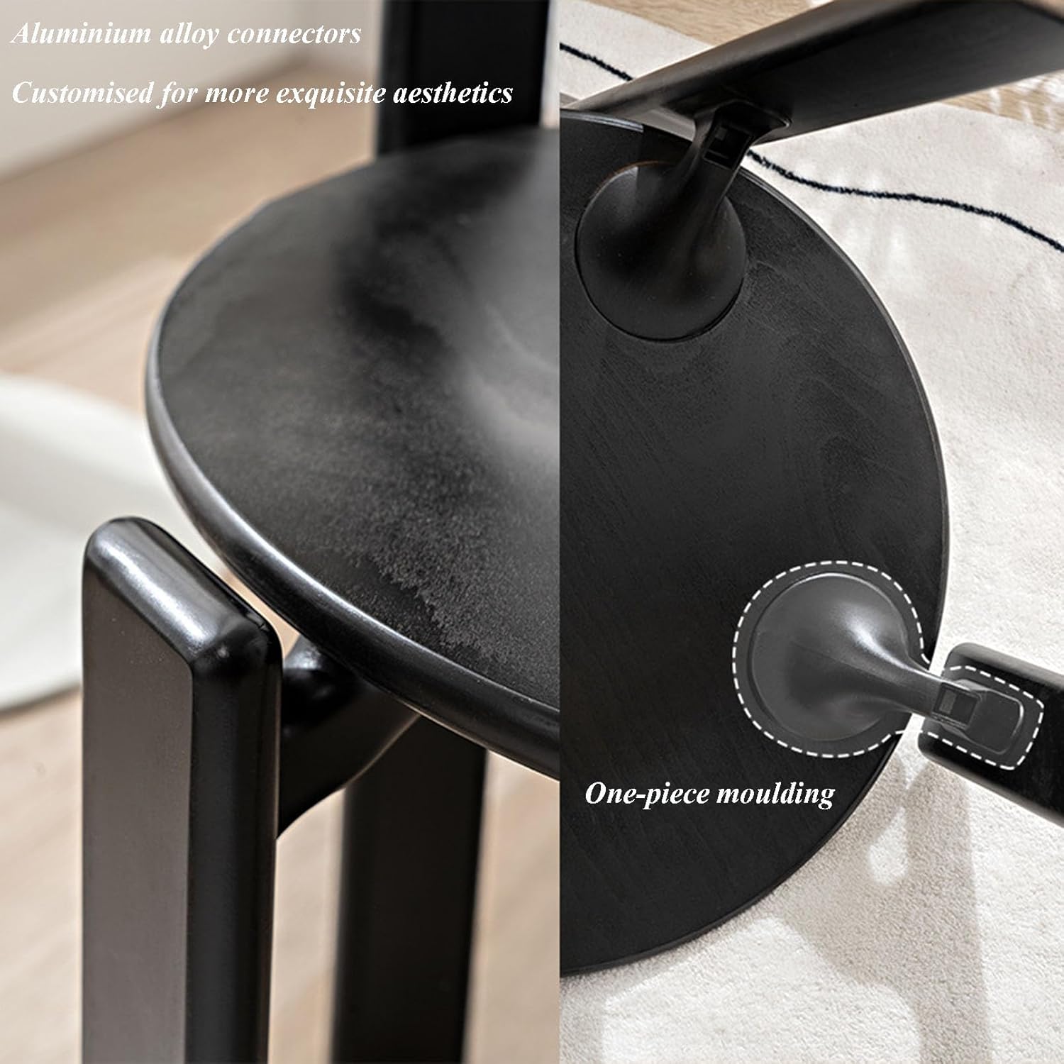 Dining Chair Comfy Side Chair with Solid Wood Seat Sturdy Wooden Legs for Kitchen Living Room Restaurant Bedroom, Vintage Elegance Lounge Outdoor Patio Chair