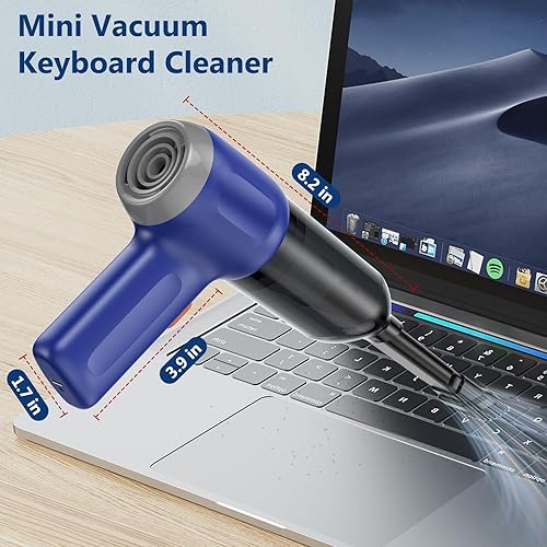 Miniatura 2 de Fanisic Mini aspiradora de automóvil, aspiradora de mano inalámbrica recargable, succión fuerte de 15000 PA, 3 en 1 para eliminar el polvo, soplador