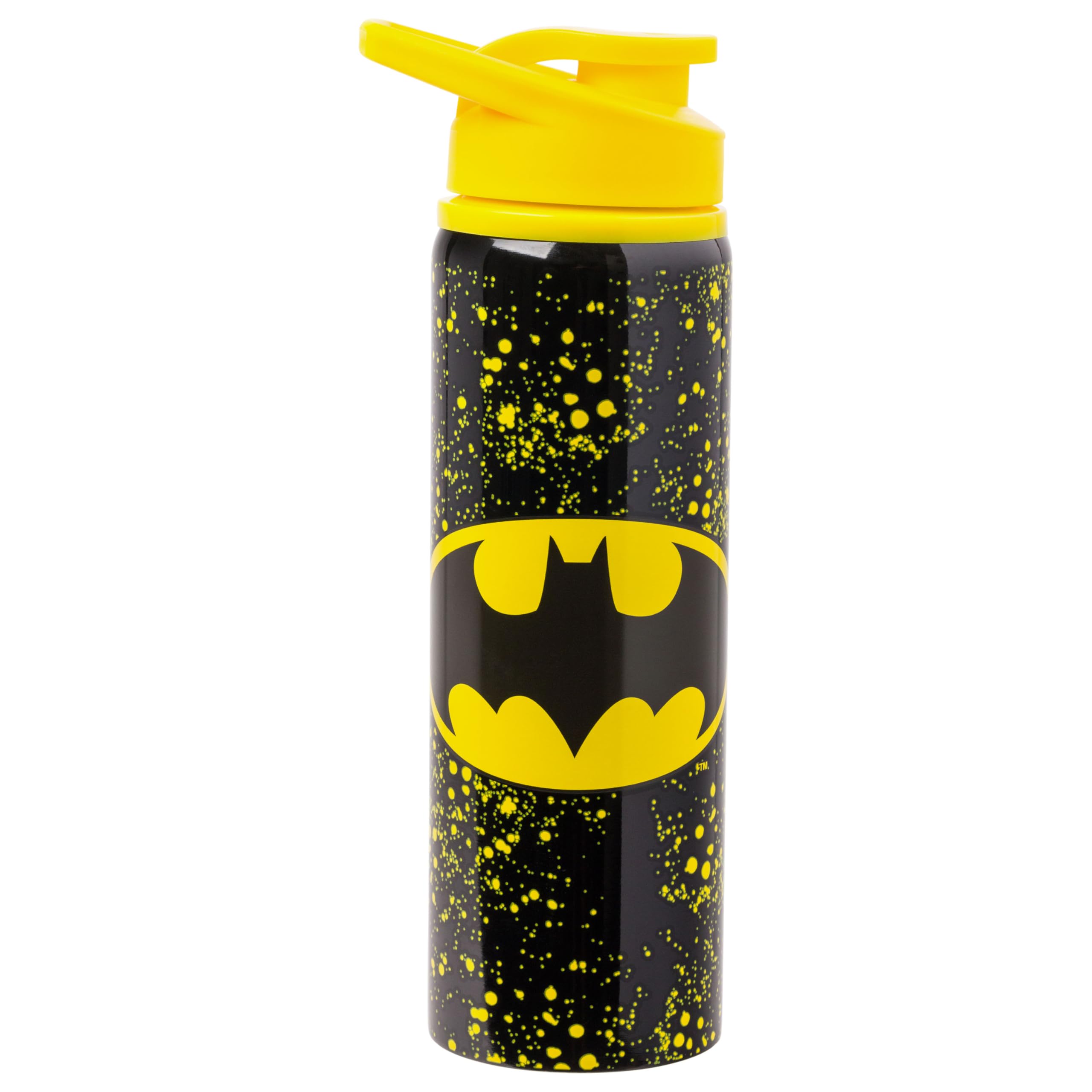 Silver Buffalo Batman 25oz. Stainless Water Bottle - Batman Logo with Splatter