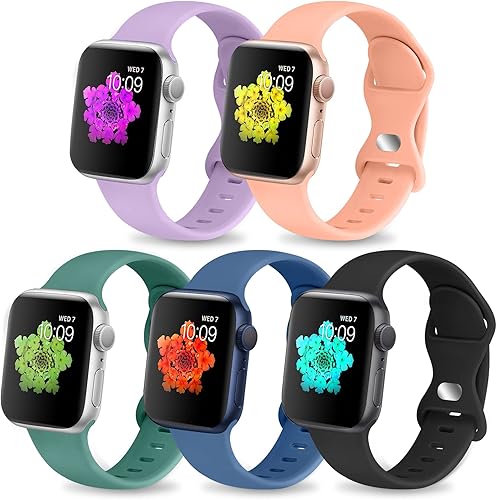 Correa deportiva compatible con Apple Watch Band 1.496 in 1.575 in 1.614 in 1.654 in 1.732 in 1.772 in, SM ML correa de repuesto de silicona suave