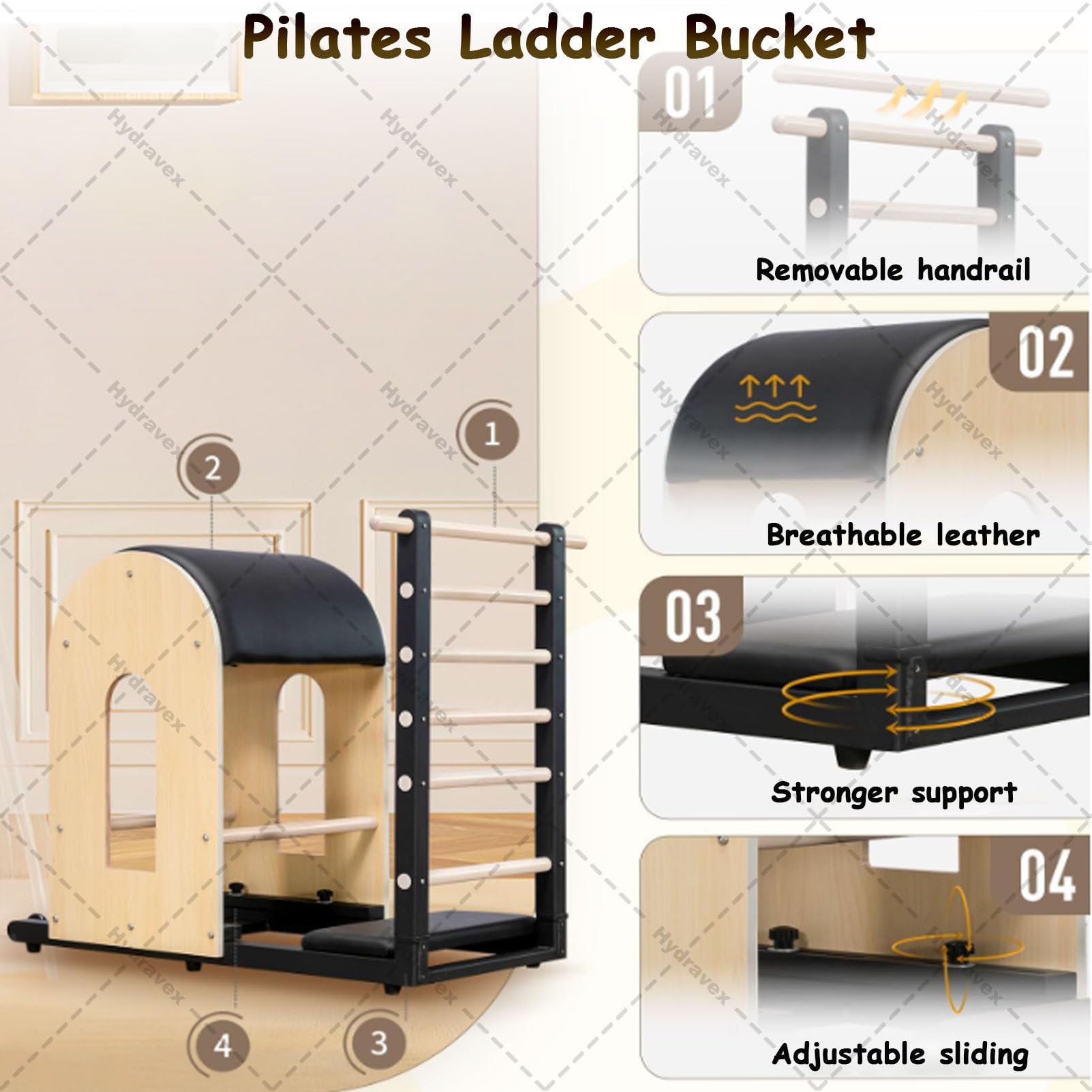 Drabinka pilates, pilates sprzęt do ćwiczeń do budowania siły i elastyczności, narzędzie do treningu siłowego, sprzęt treningowy do użytku domowego pilatesu, siłowni lub studia
