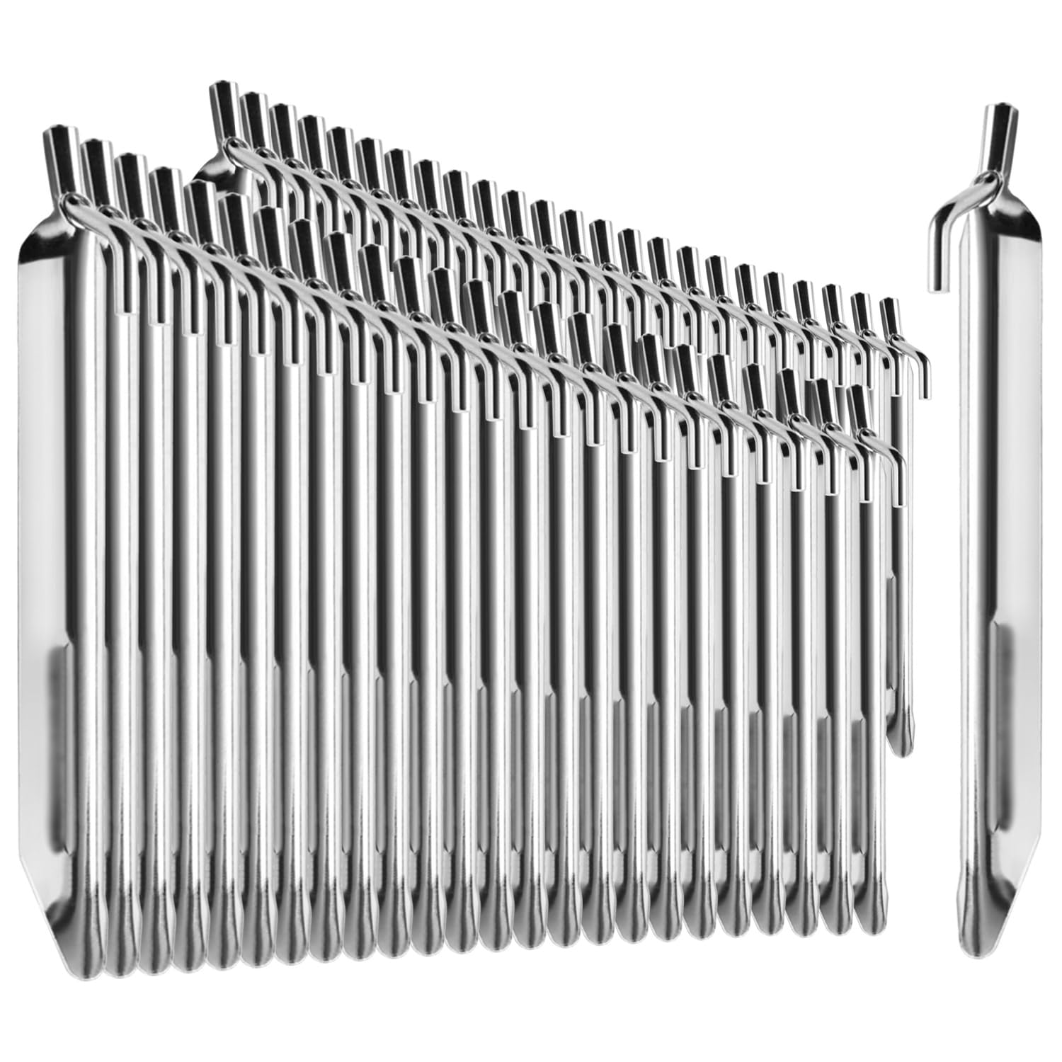 flintronic 10 Pezzi Picchetti per Tenda, 20,5cm Picchetti per Tenda con Filettatura, Robusti Picchetto da Campeggio con Tirachiodi, per Terreni Duri, Prati, Campeggio e Attività All'aperto -Arancione