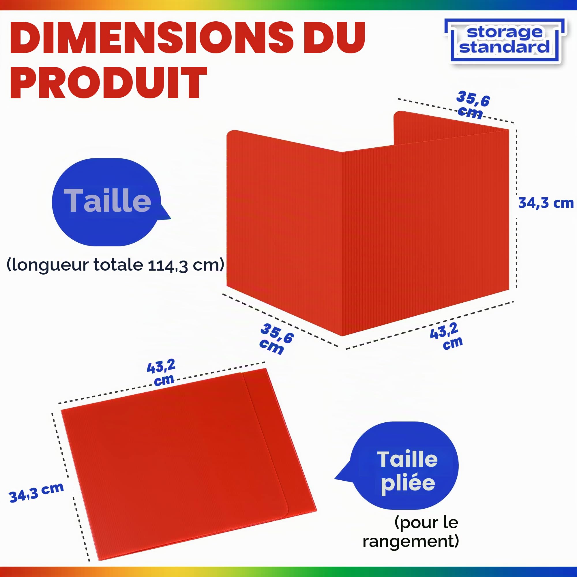 Lot de 16 séparateurs de bureau pour étudiants – En plastique durable et imperméable – Pour dossiers de salle de classe, fournitures pour enseignants, panneaux de protection de l'intimité en plastique