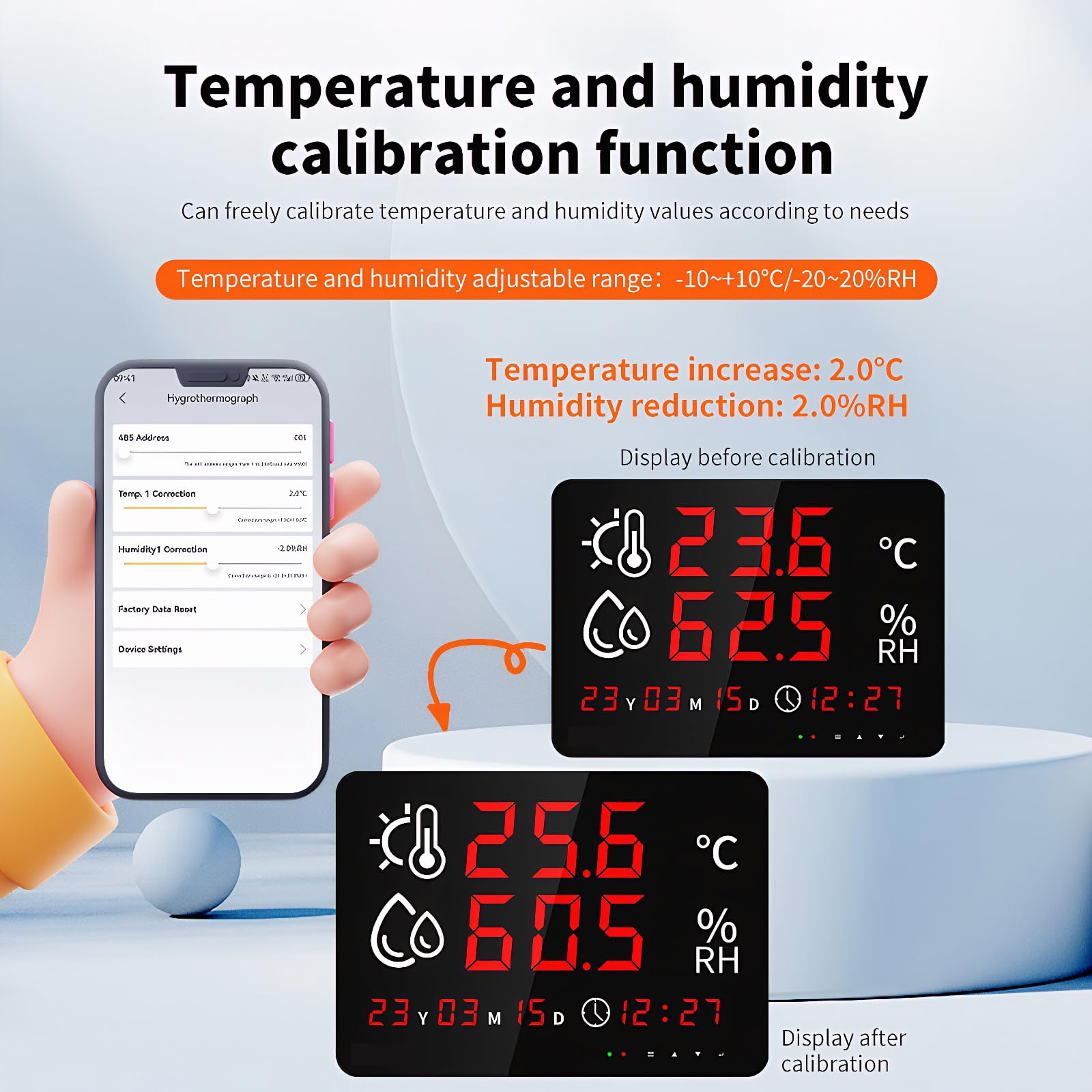 Mengshen WiF Termómetro y Higrómetro Sensor de Temperatura y Humedad WiFi con Alarma Calibración y Registro de datos (-40~80 °C) Compatible con Tuya/Smart Life