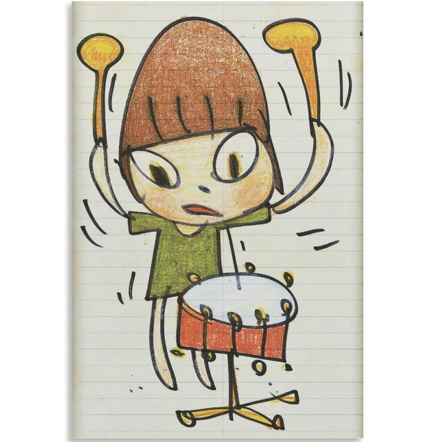 絶版 奈良美智 ダラス現代美術館限定ポスター Banging the Drum 奈良 
