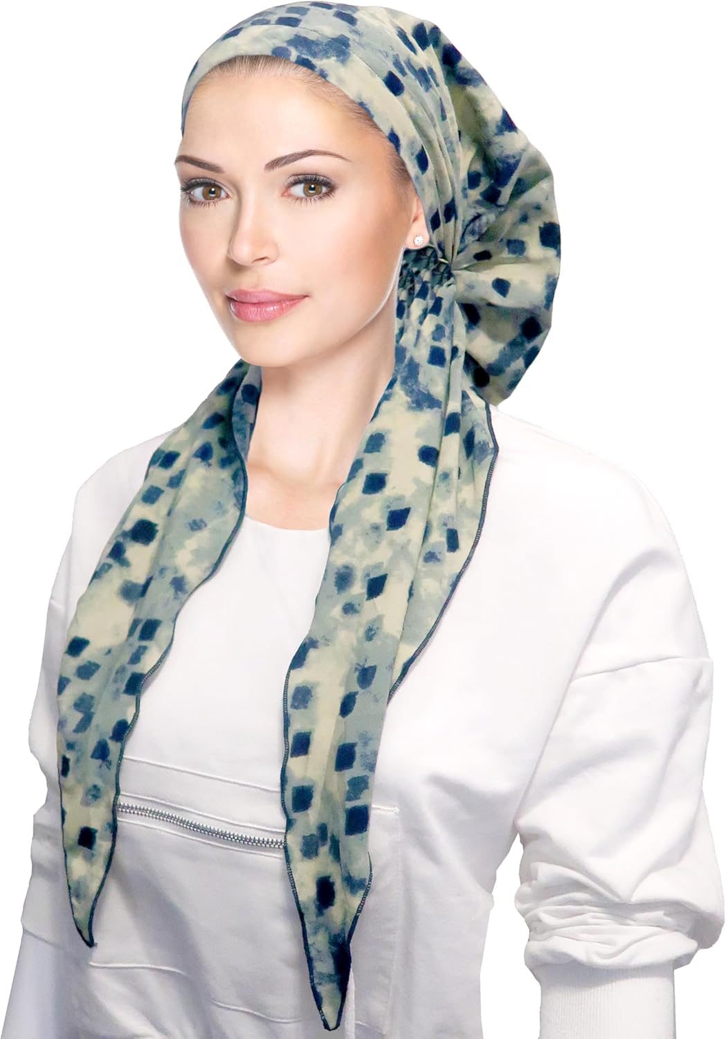 Head Scarves Pretied Tichel Pre Tied White Head Scarf White Hair