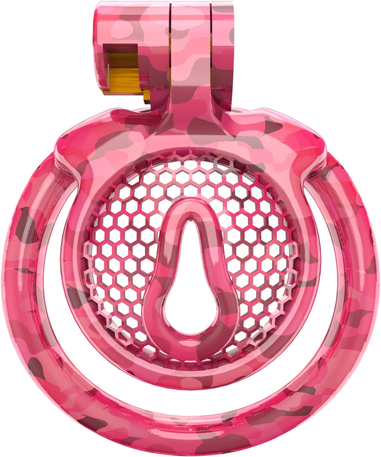 Camouflage Inverted Concave Men's Honeycomb Breathable Protection Cage with 4 Fixed Arc Rings (43mm/46mm/49mm/51mm) (CX-1M)
