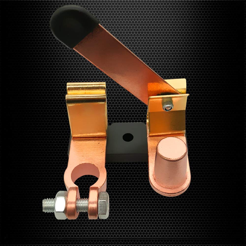 Top Post Knife Blade Master Switch, Ampper 12V / 24V Battery Disconnect Switch Isolator Power Cut Off for Marine Car Boat RV ATV (Negative) : Automotive