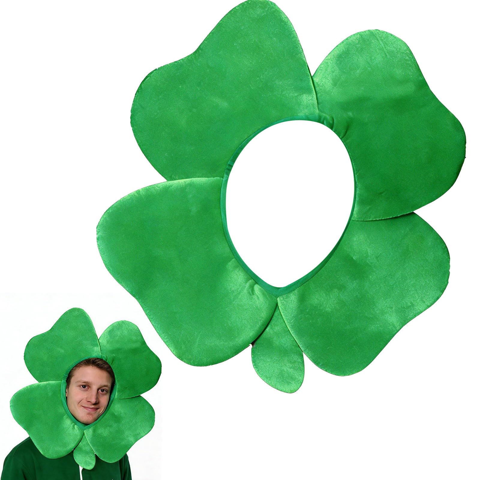 MICJLLT St. Patrick’S Day Shamrock Hat - Irish Clover Hat,Green Funny Costume Accessories,Lucky Charm Dress for St. Patrick'S Decorations Irish Day Ireland Theme Dress Up,Party Parade Decorations