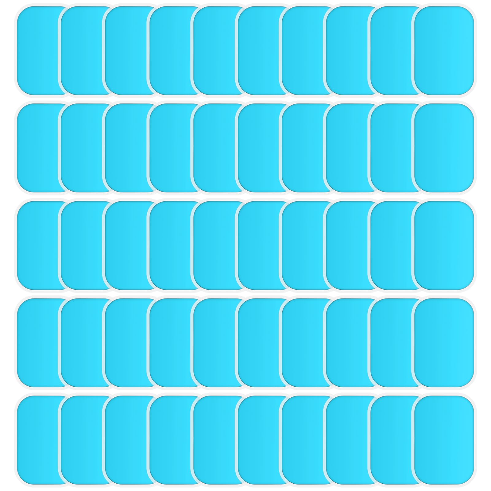 50Pcs (25Packs) Pads Abs Trainer Replacement, Reusable Gel Sheet Pads for ABS Stimulator Training, Abdominal Muscle Trainer Accessory for Arm Belly Thigh Flab Waist Workout Toner Toning Belt