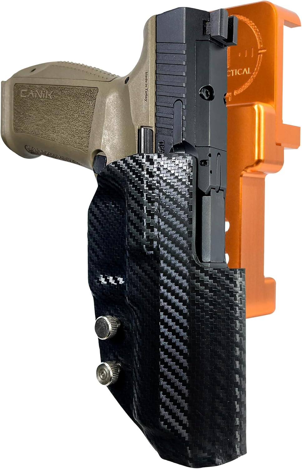 Alloy Competition Holster OWB Fits Canik Mete SFX Outside The Waistband Carry Gun Holster Kydex American Made OWB Aluminum Belt Attachment