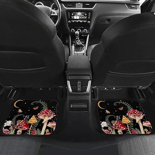 Miniatura 4 de 4 tapetes antideslizantes con estampado de hongos para todo tipo de clima, accesorios de protección para camionetas, SUV, camiones, automóviles de