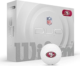 WILSON 2025 Duo Soft NFL Golf Ball - 12 Balls, White, Atlanta Falcons