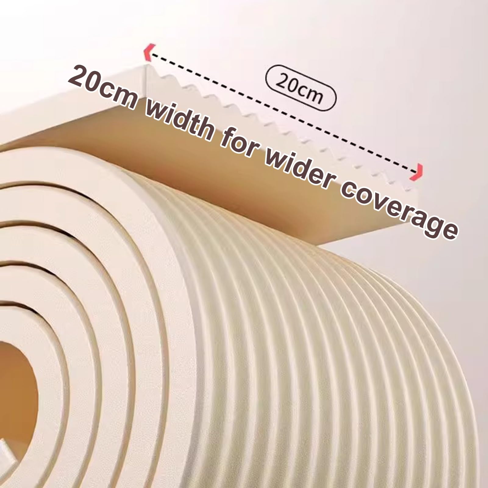 Paraspigoli Bambini Angolari Tipo, W Angolari Morbidi Protezioni, Autoadesivi Kit Sicurezza Casa D'angolo per Tavoli Comodini Mensole Letti Librerie(White,787X7.9X0.8IN)