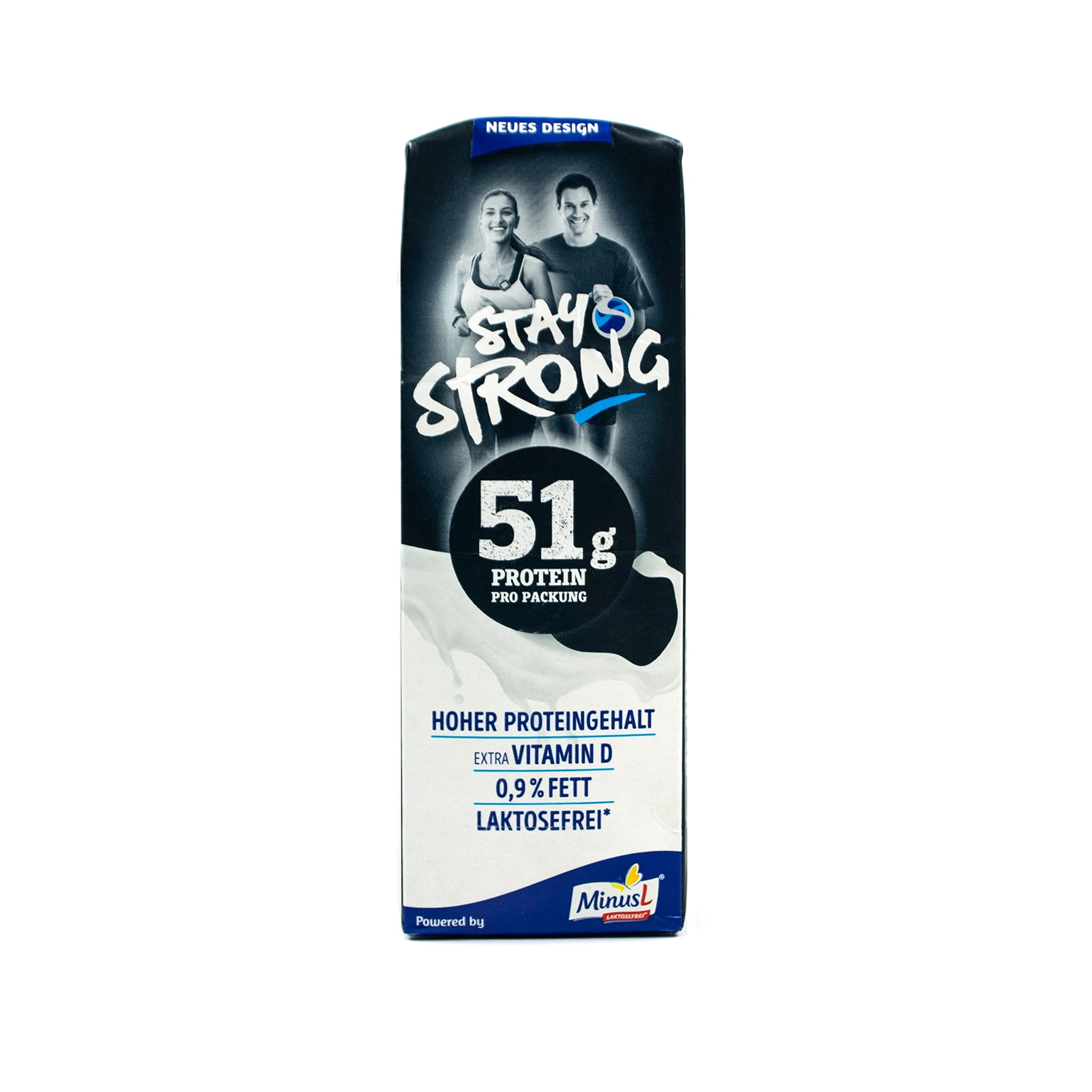 MinusL - 10er Pack Laktosefreie fettarme Protein H-Milch 0,9 % Fett á 1 Liter - Proteinmilch Milch laktosefrei und fettarm für Menschen mit Laktose- Intoleranz (Voller Genuss)