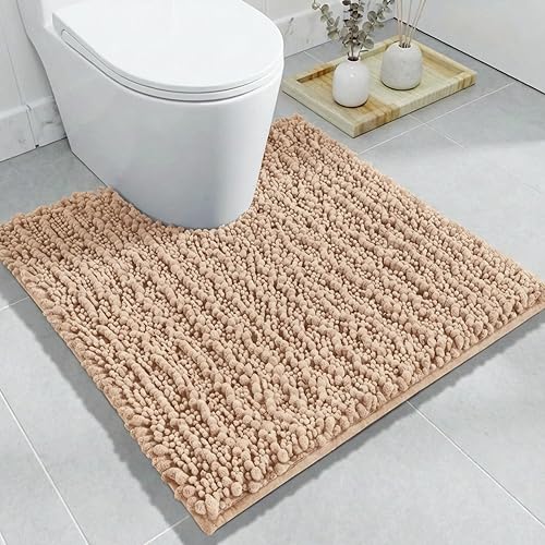Miniatura 28 de Alfombra de baño pequeña, antideslizante, lavable, color azul marino, de 17 x 24 pulgadas, súper absorbente, suave, alfombra de baño de felpilla