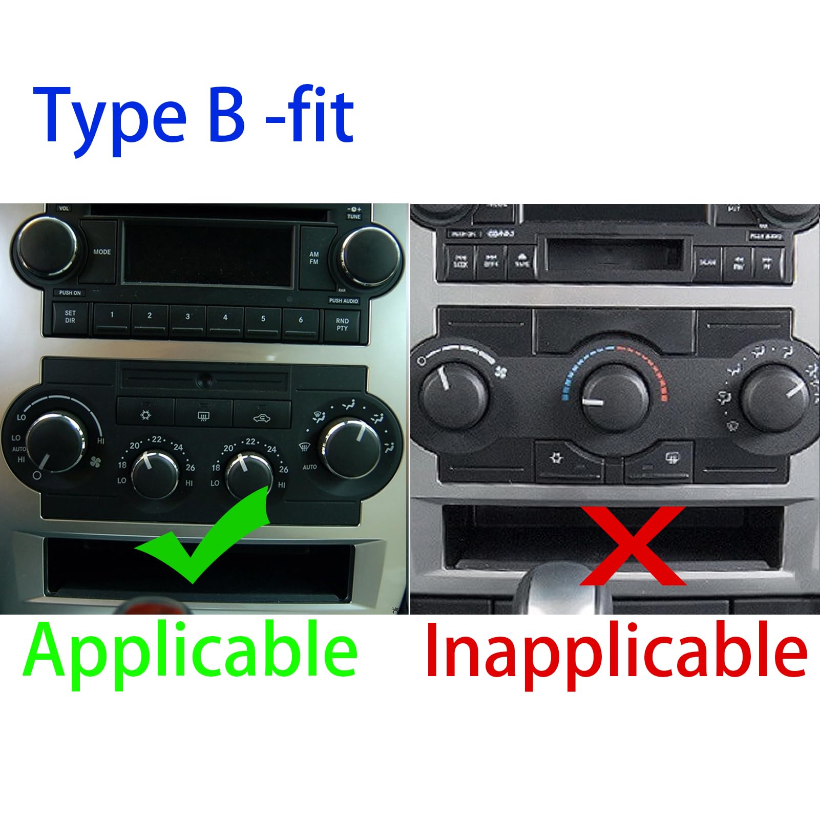 PJFUS Carbon Fiber Sticker Compatible with Chrysler 300 300C 2005 2006 2007 Black (AC Panel B)