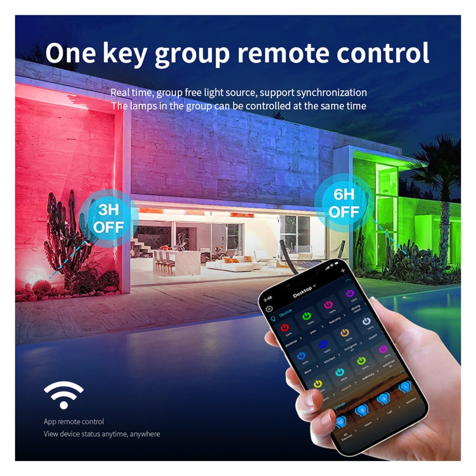 Proiettore a LED, RGBCW LED Wifi Luce Di Inondazione Intelligente TUYA APP Controllo Vocale IP66 Luce Di Inondazione Esterna Paesaggio Cortile Edificio Parete Esterna faretto riflettente, proiettore a