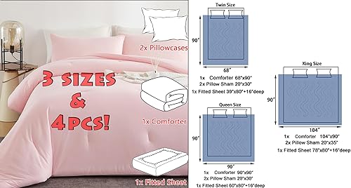 Miniatura 10 de Doimier Juego de edredón de punto de jersey, tamaño King, color verde salvia, bohemio, juego de ropa de cama suave, juego de ropa de cama de 4