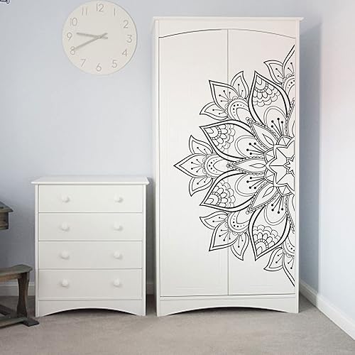 Miniatura 5 de Calcomanía de pared con diseño de mandala para dormitorio, decoración de pared de mandala extraíble, para meditación, yoga, estudio, sala de arte,